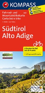 Carta cicloturistica n. 3401. Südtirol-Alto Adige 1:70.000 (set di 4 carte). Ediz. bilingue articolo cartoleria