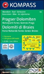 Carta escursionistica n. 145. Dolomiti di Braies-Pragser Dolomiten 1:25.000. Adatto a GPS. Digital map. DVD-ROM art vari a