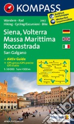 Carta escursionistica n. 2462. Siena, Volterra, Massa Marittima, Rocca Strada 1:50.000. Ediz. multilingue articolo cartoleria