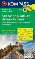 Carta escursionistica n. 2455 - San Marino, San Leo, Urbino, Urbania, 1:50.000 art vari a
