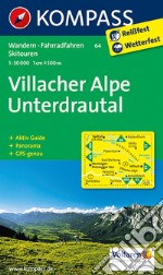 Carta escursionistica n. 64. Villacher Alpe, Unterdrautal 1:50.000 articolo cartoleria