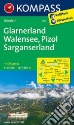 Carta escursionistica n. 126. Glarnerland, Walensee 1:40.000 articolo cartoleria