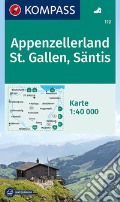 Carta escursionistica n. 112. Appenzellerland, St. Gallen, Säntis 1:40.000 art vari a