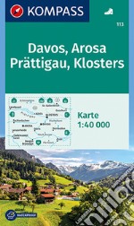Carta escursionistica n. 113. Davos, Arosa, Prättigau, Klosters 1:40.000 articolo cartoleria