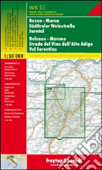 Bolzano, Merano, Strada del vino dell'Alto Adige, Val Sarentino 1:50.00 articolo cartoleria