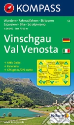 Carta escursionistica n. 52. Val Venosta 1:50.000. Adatto a GPS. Digital map. DVD-ROM art vari a