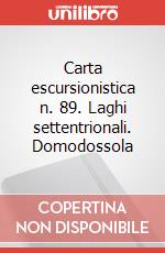 Carta escursionistica n. 89. Laghi settentrionali. Domodossola art vari a