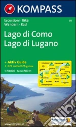 Carta escursionistica n. 91. Laghi settentrionali. Lago di Como, Lago di Lugano 1:50000 art vari a