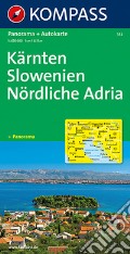Carta stradale e panoramica n. 352. Kärnten, Slowenien, Nördliche Adria-Carinzia, Slovenia, Adria Nord 1:650.000 art vari a