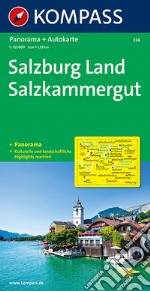 Carta stradale e panoramica n. 334. Salzburg Land, Salzkammergut 1:125.000. Ediz. bilingue articolo cartoleria
