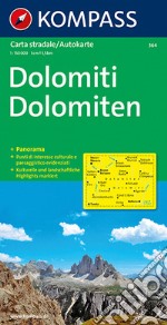Carta stradale e panoramica n. 364. Dolomiti-Dolomiten 1:50.000. Ediz. bilingue