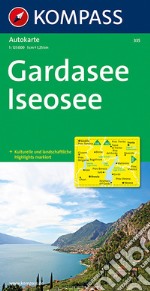 Carta stradale n. 335. Lago di Garda, Lago di Iseo-Gardasee, Iseosee 1:125.000. Ediz. bilingue