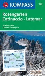 Carta escursionistica n. 629. Catinaccio, Latemar 1:25.000. Adatto a GPS. Digital map. DVD-ROM art vari a