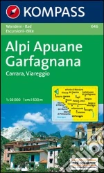 Carta escursionistica n. 646. Toscana, Umbria, Abruzzi. Alpi Apuane, Garfagnana, Carrara, Viareggio 1:50.000 art vari a