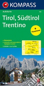 Carta stradale e panoramica n. 358. Tirolo, Alto Adige, Trentino-Tirol, Südtirol, Trentino 1:50.000. Ediz. bilingue articolo cartoleria