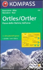 Carta escursionistica n. 636. Trentino, Veneto. Ortles, Passo dello Stelvio, Valfurva 1:25.000. Adatto a GPS. Digital map. DVD-ROM art vari a