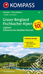 Carta escursionistica n. 221. Grazer Bergland, Fischbacher Alpen 1:50.000 (set di 2 carte) articolo cartoleria