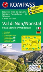 Carta escursionistica n. 95. Val di Non, Passo Mendola-Nonstal, Mendelpass 1:50.000 articolo cartoleria
