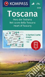 Carta escursionistica n. 2440. Nel cuore della Toscana 1:50.000 (set di 4 carte). Ediz. italiana, tedesca e inglese articolo cartoleria
