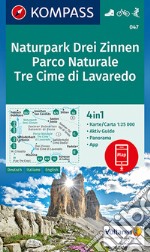 Carta escursionistica n. 047. Tre cime di Lavaredo 1:25.000. Ediz. tedesca, italiana e inglese articolo cartoleria