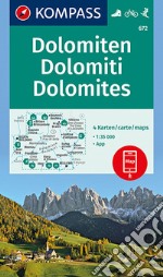 Carta escursionistica n. 672. Dolomiti-Dolomiten 1:35.000 (set di 4 carte) articolo cartoleria
