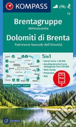 Carta escursionistica n. 73. Dolomiti di Brenta, Patrimonio Naturale dell'Umanità 1:50.000. Ediz. italiana, tedesca e inglese articolo cartoleria