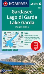 Carta escursionistica n. 102. Lago di Garda, Monte Baldo 1:50.000. Ediz. italiana, tedesca e inglese articolo cartoleria