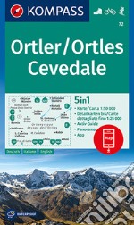 Carta escursionistica n. 72. Ortles-Ortler, Cevedale 1:50.000. Ediz. italiana, tedesca e inglese articolo cartoleria