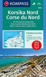 Carta escursionistica n. 2250. Korsika Nord 1:50.000 (set di 3 carte)