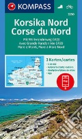 Carta escursionistica n. 2250. Korsika Nord 1:50.000 (set di 3 carte) art vari a