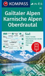 Carta escursionistica n. 60. Gailtaler Alpen, Karnische Alpen, Oberdrautal 1:50.000 articolo cartoleria
