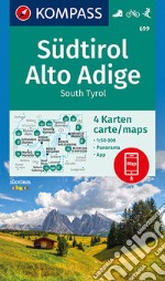 Carta escursionistica n. 699. Alto Adige-South Tyrol-Südtirol 1:50.000 (set di 4 carte) articolo cartoleria