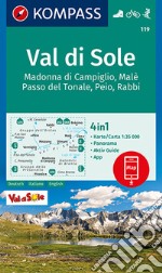 Carta escursionistica n. 119. Val di Sole 1:35.000 Ediz. italiana, tedesca e inglese articolo cartoleria