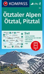 Carta escursionistica n. 43. Ötztaler Alpen, Ötztal, Pitztal 1:50.000 articolo cartoleria