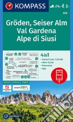Carta escursionistica n. 076. Val Gardena, Alpe di Siusi 1:25.000 Ediz. italiana, tedesca e inglese articolo cartoleria