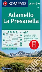 Carta escursionistica n. 71. Adamello, La Presanella 1:50.000. Ediz. italiana, tedesca e inglese articolo cartoleria