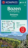 Cartà escursionistica n. 154 - Bolzano e dintorni 1:25.000. Ediz. italiana, tedesca e inglese articolo cartoleria