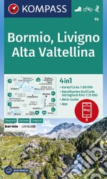 Carta escursionistica n. 96. Bormio, Livigno, Valtellina, 1:50.000. Ediz. italiana, tedesca e inglese articolo cartoleria