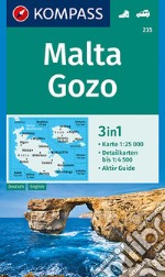 Carta escursionistica n. 235. Malta, Gozo 1:25.000. Ediz. tedesca e inglese