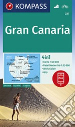 Carta escursionistica n. 237. Gran Canaria 1:50.000. Ediz. italiana, tedesca e inglese articolo cartoleria