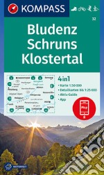 Carta escursionistica n. 32. Bludenz, Schruns, Klostertal 1:50.000 articolo cartoleria