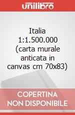 Italia 1:1.500.000 (carta murale anticata in canvas cm 70x83) art vari a