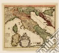 Italia postale 1670 (carta murale anticata in canvas) art vari a