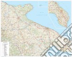 Puglia. Carta stradale della regione 1:250.000 (carta murale plastificata stesa con aste cm 108x86) articolo cartoleria