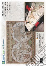 Planisfero Antico Hondius 1624 (carta in Tyvek cm 180x126) articolo cartoleria