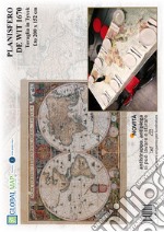 Planisfero antico De Wit 1670 (carta in Tyvek cm 200x152) articolo cartoleria