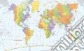 Time zones of the world. Scala 1:30.000.000 (carta murale plastificata stesa con aste cm 121x87) art vari a