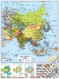 Asia 1.12.000.000 murale scolastica fisico/politica con aste. Carta murale scolastica fisico/politica art vari a