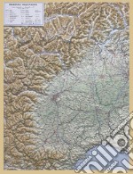 Piemonte e Valle d'Aosta 1:350.000 (carta in rilievo con cornice) articolo cartoleria