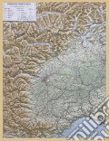 Piemonte e Valle d'Aosta 1:350.000 (carta in rilievo con cornice) art vari a